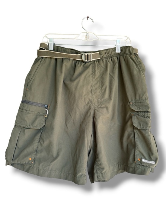 Columbia Other - Columbia Men’s Olive Cargo Shorts w Built-In Belt Size Large